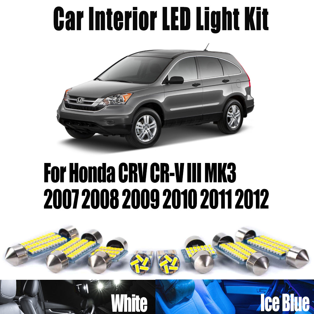 AutoGlowLED 12Pc Canbus LED Interior Light Kit for Honda CR-V 2007-2012