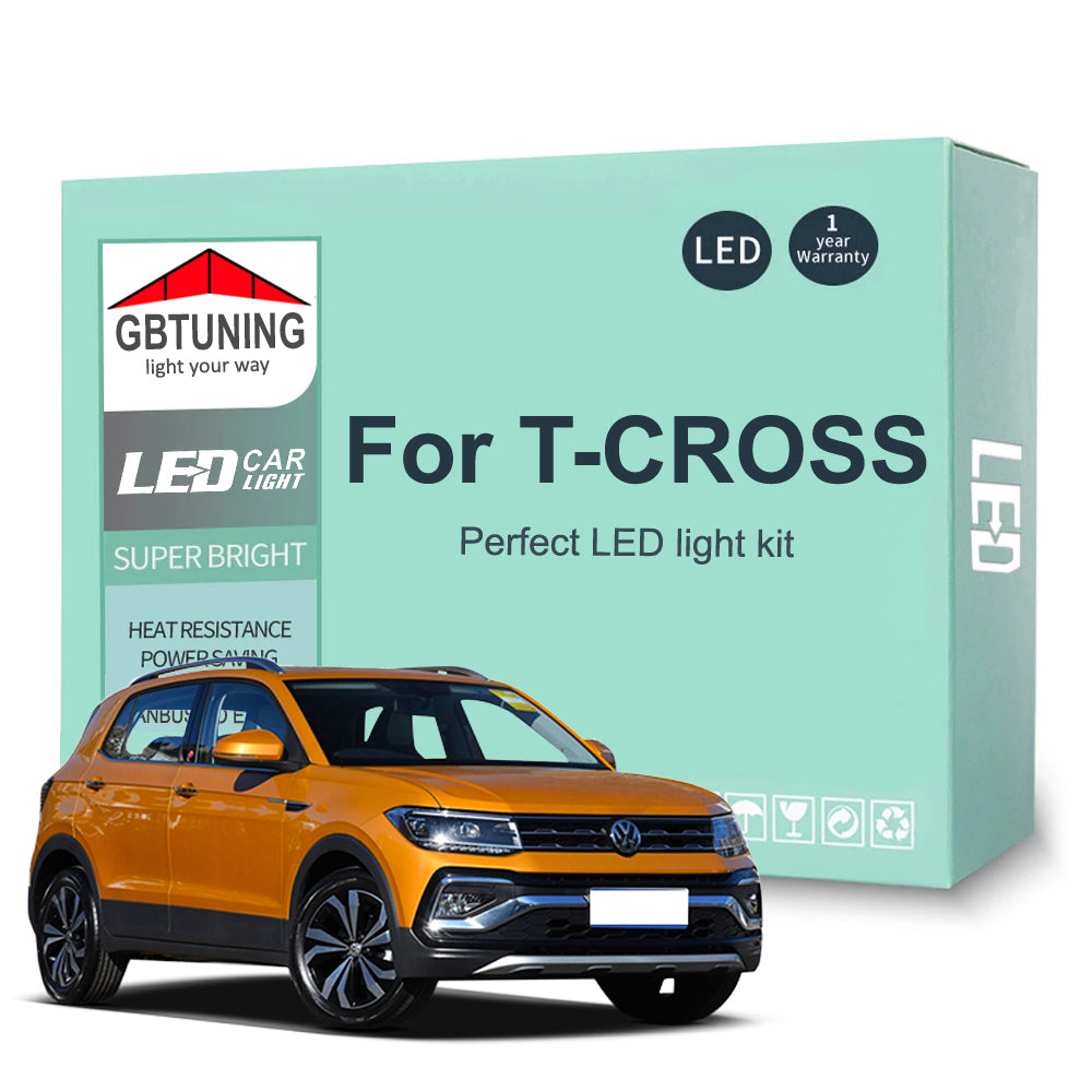 AutoGlowLED Canbus LED Interior Light Kit for VW T-Cross 2018-2023