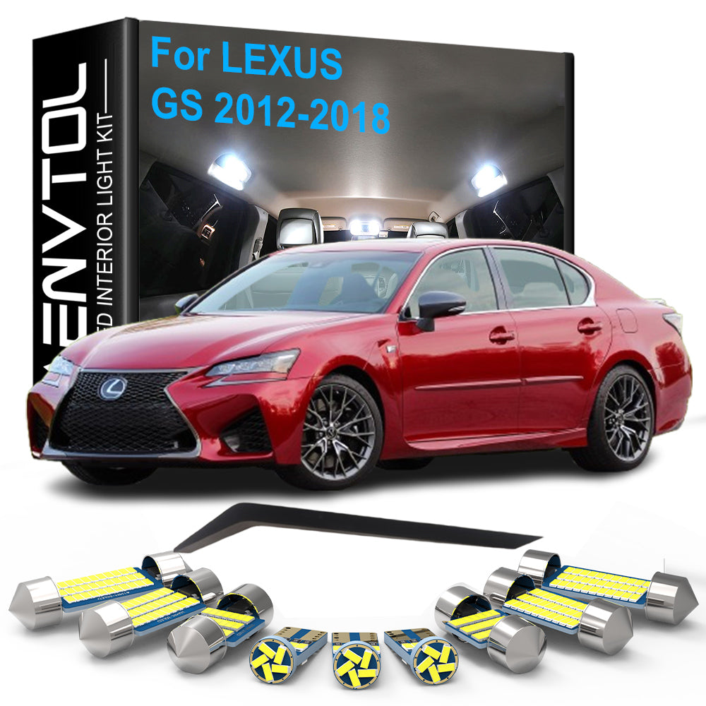 AutoGlowLED 9pcs LED Interior Light Kit for Lexus GS 2012-2018 Canbus