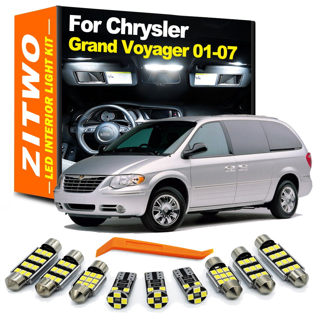 AutoGlowLED 17Pcs Canbus LED Interior Light Kit for Chrysler Grand Voyager 2001-2007