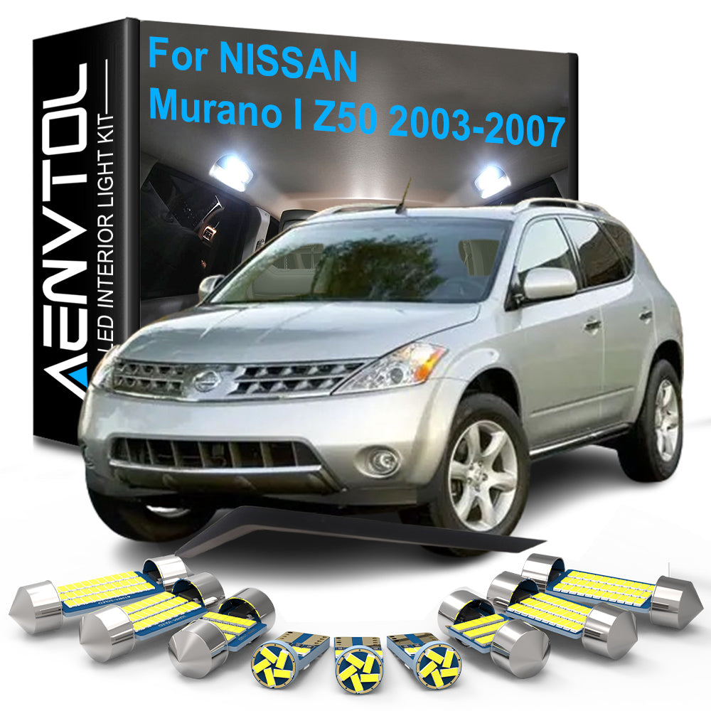 AutoGlowLED 15pc LED Interior Light Kit for Nissan Murano Z50 2003-2007 Canbus