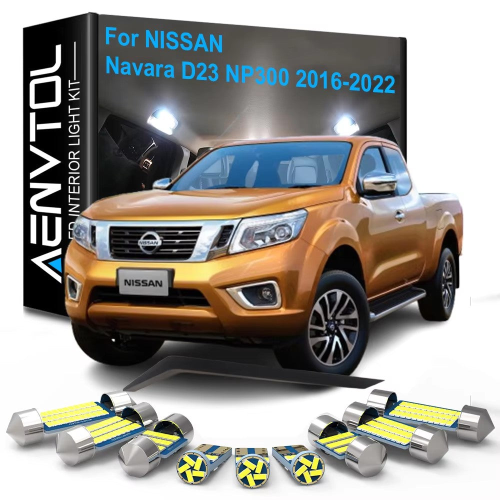 AutoGlowLED 8pc LED Interior Light Kit for Nissan Navara D23 NP300 2016-2022