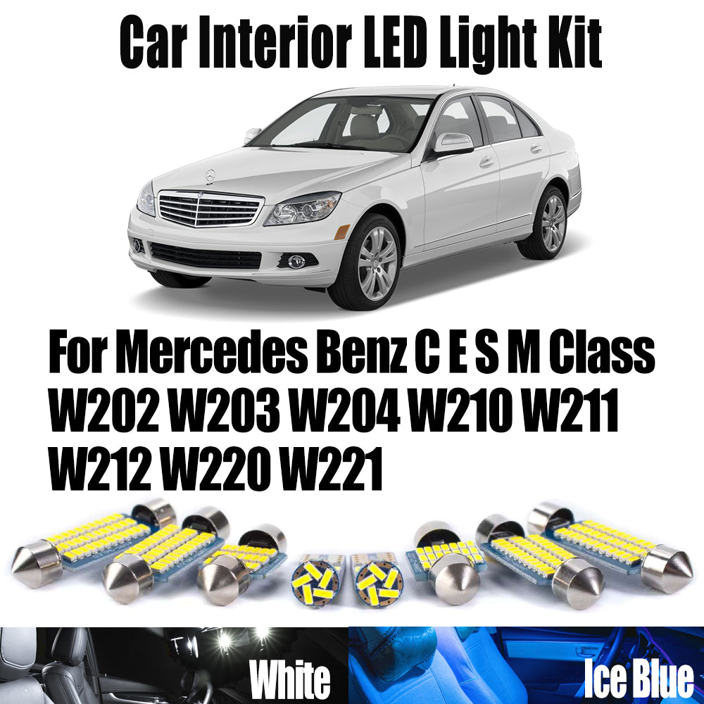AutoGlowLED Canbus LED Interior Light Kit for Mercedes Benz C E S M Class