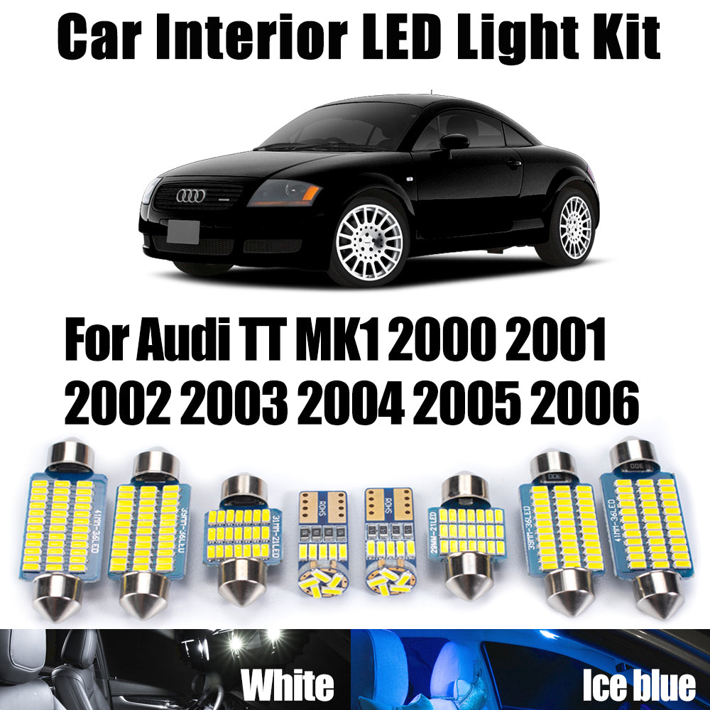 AutoGlowLED 14Pc Canbus LED Interior Light Kit for Audi TT MK1 2000-2006