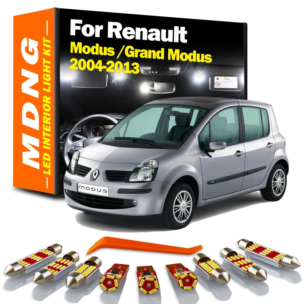 AutoGlowLED Canbus LED Interior Light Kit for Renault Modus Grand Modus 2004-2013