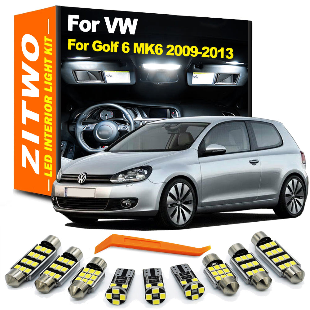 AutoGlowLED 14Pcs LED Interior Light Kit for VW Golf 6 MK6 GTI 2009-2013