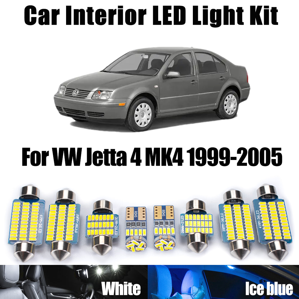 AutoGlowLED 12Pcs Canbus LED Interior Light Kit for VW Jetta 4 MK4 1999-2005