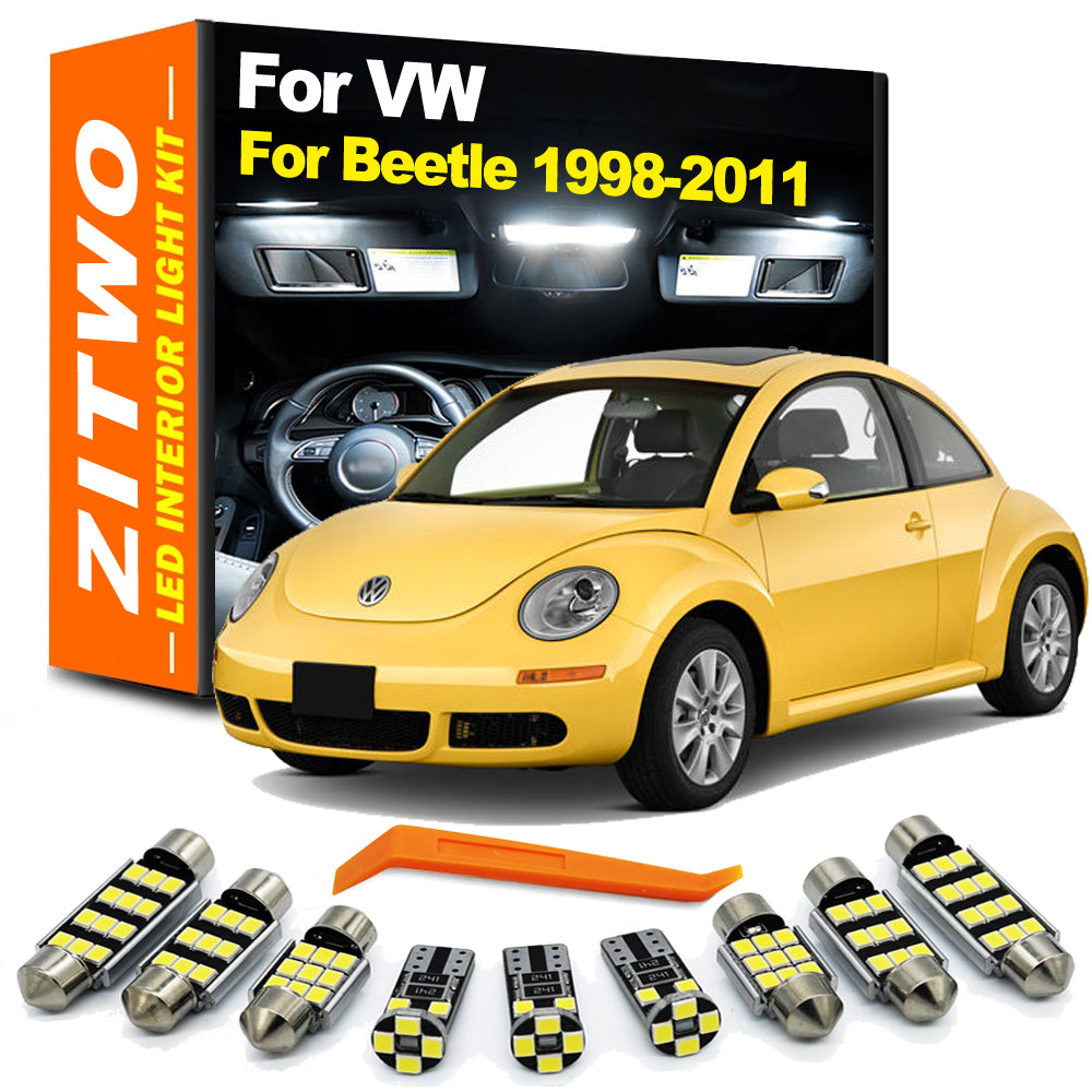 AutoGlowLED 12Pcs LED Interior Light Kit for VW Beetle 1998-2011