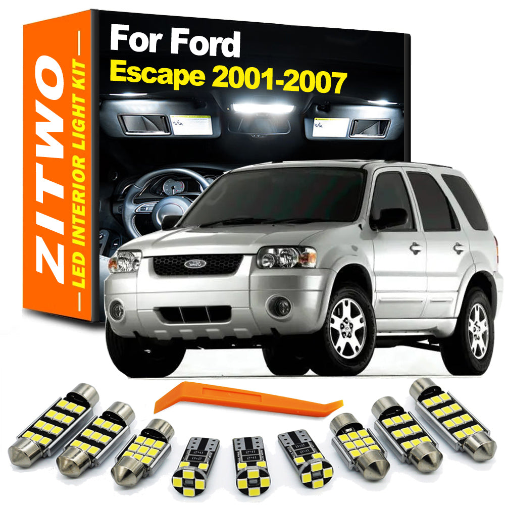 AutoGlowLED 13-Piece LED Interior Light Kit for Ford Escape 2001-2007