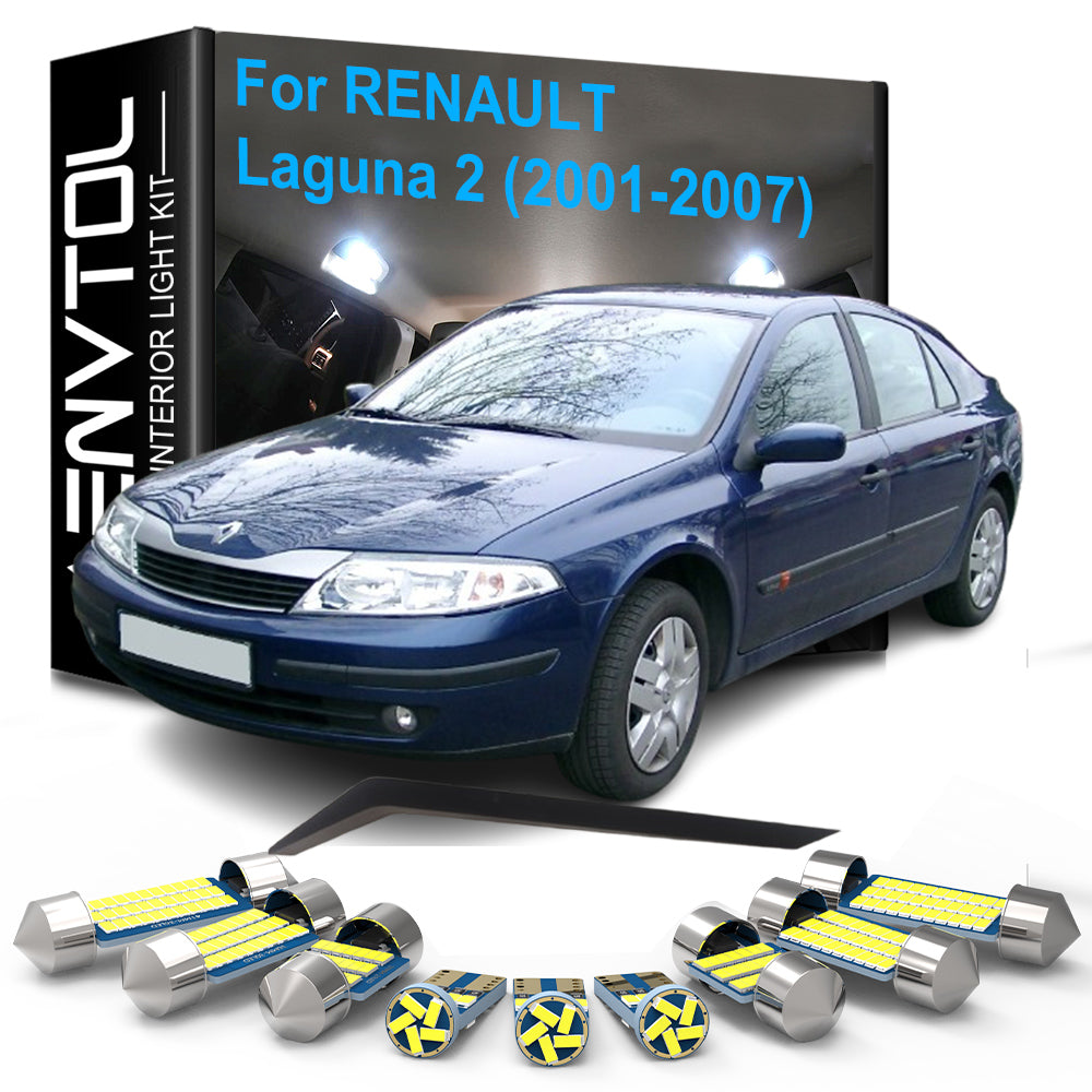 AutoGlowLED 20pcs LED Interior Light Kit for Renault Laguna 2 2001-2007 Canbus