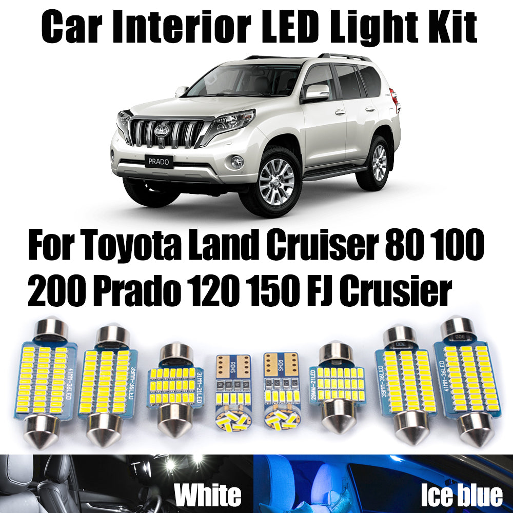 AutoGlowLED LED Interior Light Kit for Toyota Land Cruiser Prado FJ Cruiser
