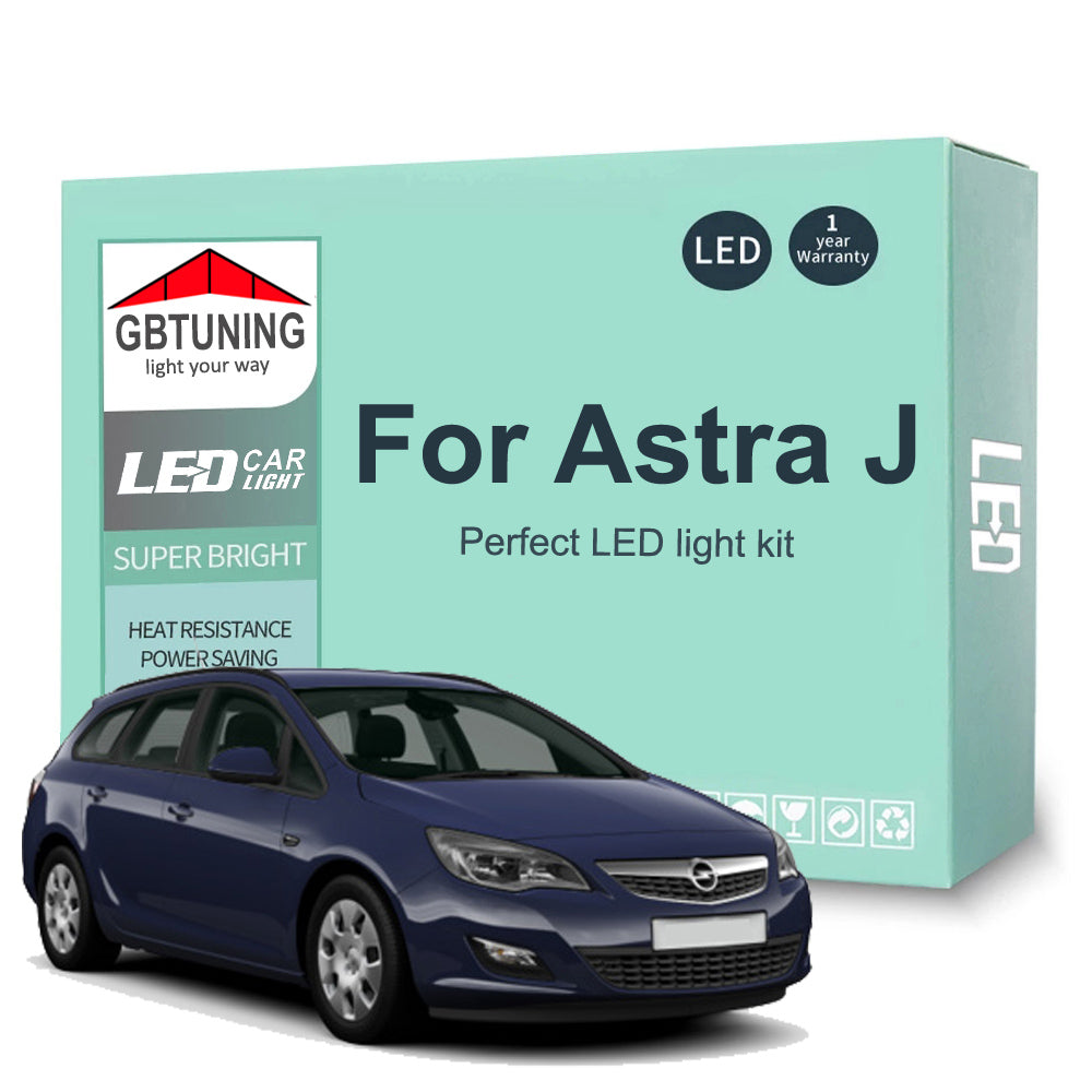AutoGlowLED 13Pc Canbus LED Interior Light Kit for Vauxhall Opel Astra J OPC GTC 2010-2015
