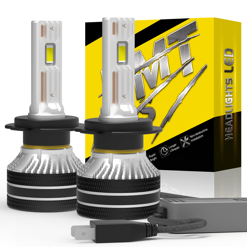 AutoGlowLED H7 LED Headlight Bulbs 140W 40000LM 6000K Canbus