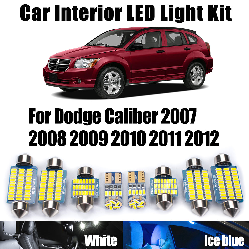 AutoGlowLED LED Interior Light Kit for Dodge Caliber 2007-2012 Canbus 10Pcs