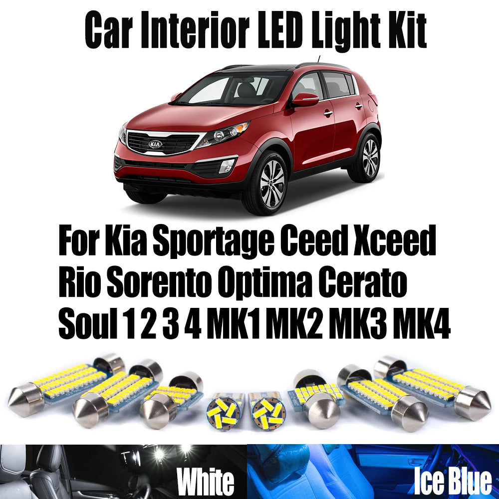 AutoGlowLED LED Interior Light Kit for Kia Sportage Ceed Rio Sorento Optima
