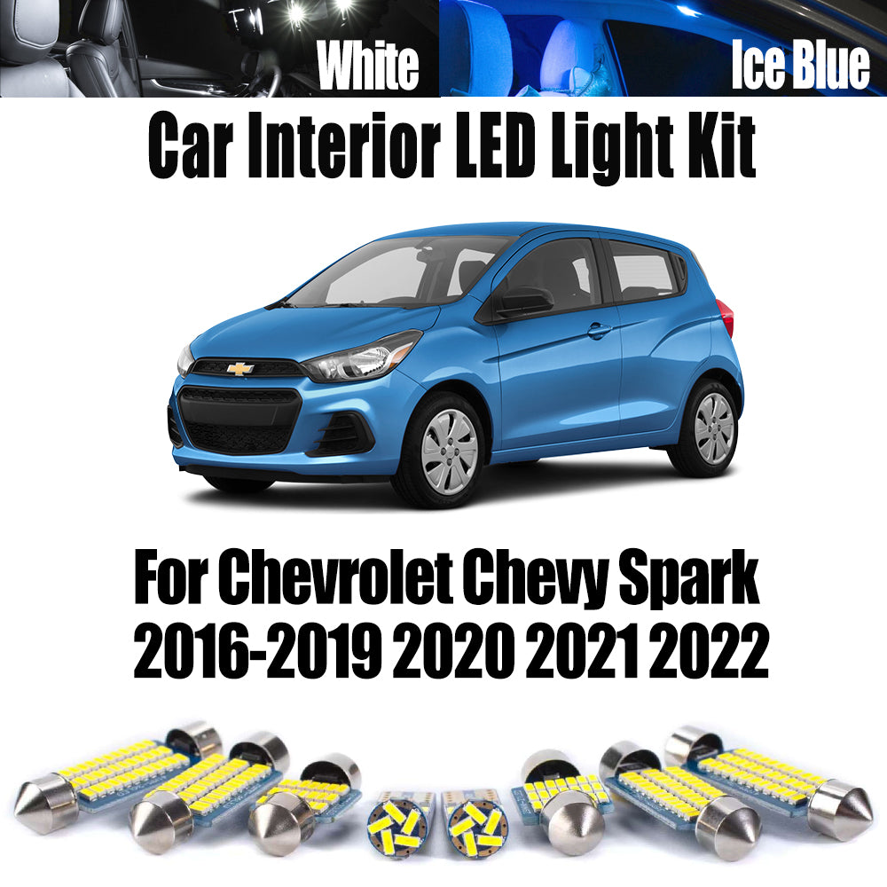 AutoGlowLED 13Pc Canbus LED Interior Light Kit for Chevy Spark 2013-2022
