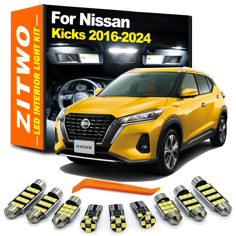AutoGlowLED 11Pcs LED Interior Light Kit for Nissan Kicks 2016-2024