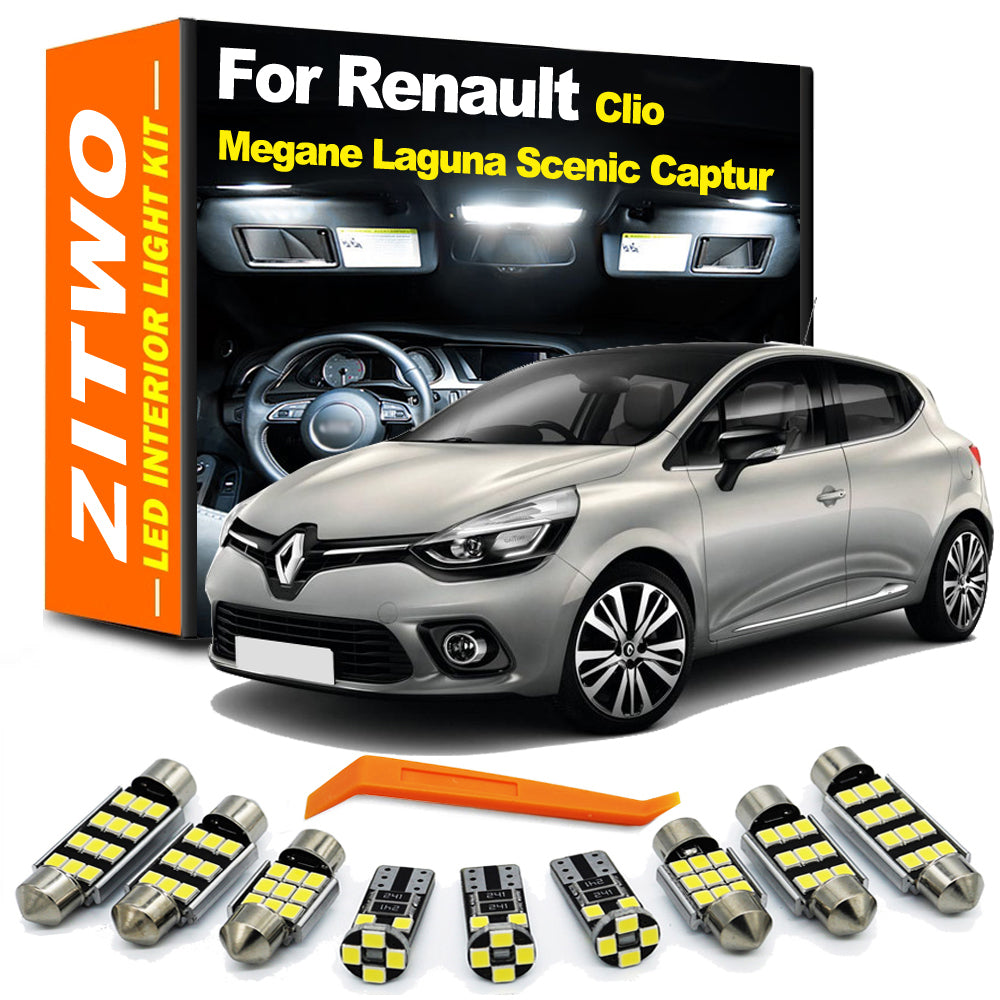 AutoGlowLED Canbus LED Interior Light Kit for Renault Megane Clio Laguna Captur