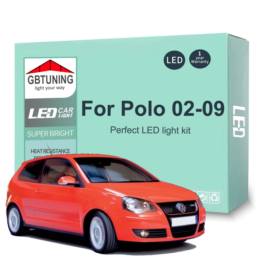 AutoGlowLED Canbus LED Interior Light Kit for VW Polo MK4 9N 9N3 2002-2009