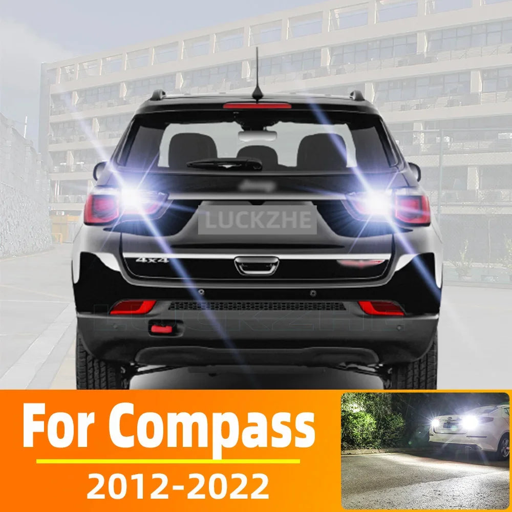 AutoGlowLED LED Backup Lights for Jeep Compass 2012-2022, Canbus 2PCS