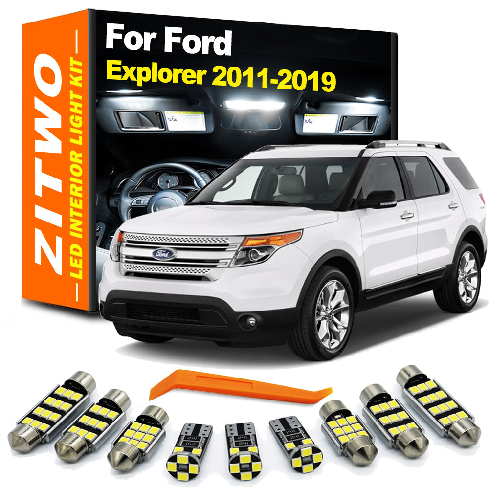 AutoGlowLED 12Pcs Interior LED Light Kit for Ford Explorer 2012-2019