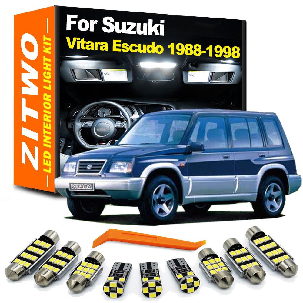 AutoGlowLED 9-Piece LED Interior Light Kit for Suzuki Vitara Escudo 1988-1998