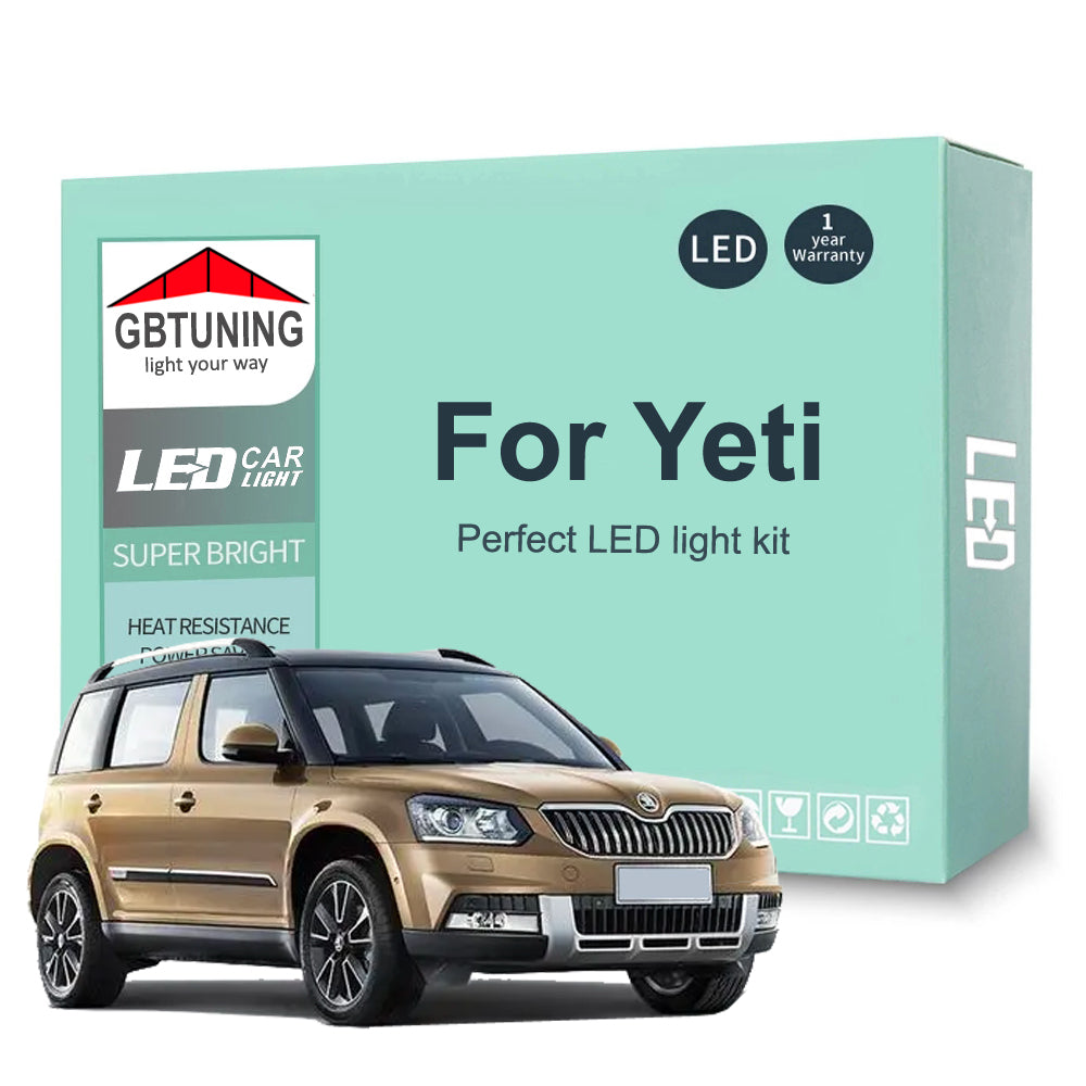 AutoGlowLED 16Pc Canbus LED Interior Light Kit for Skoda Yeti 5L SUV 2009-2017