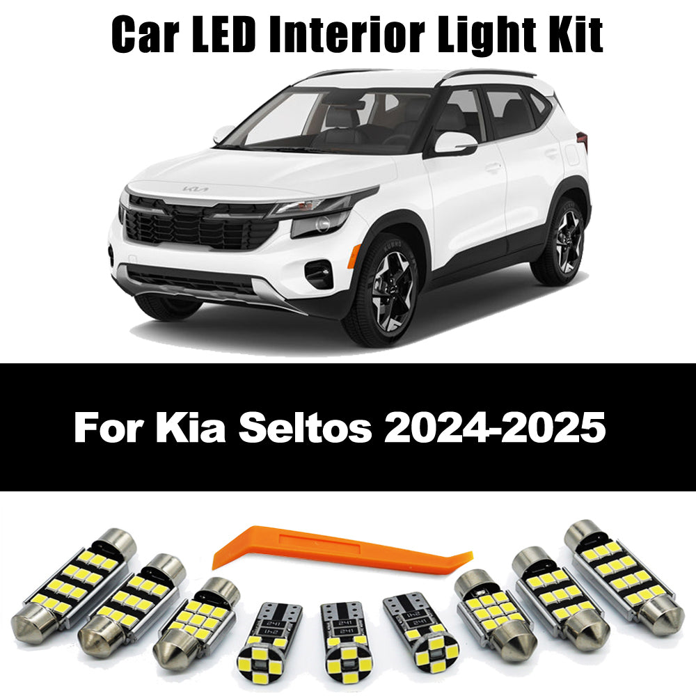 12 Pcs LED Interior Light Kit for Kia Seltos 2024 2025 AutoGlowLED Canbus Error Free