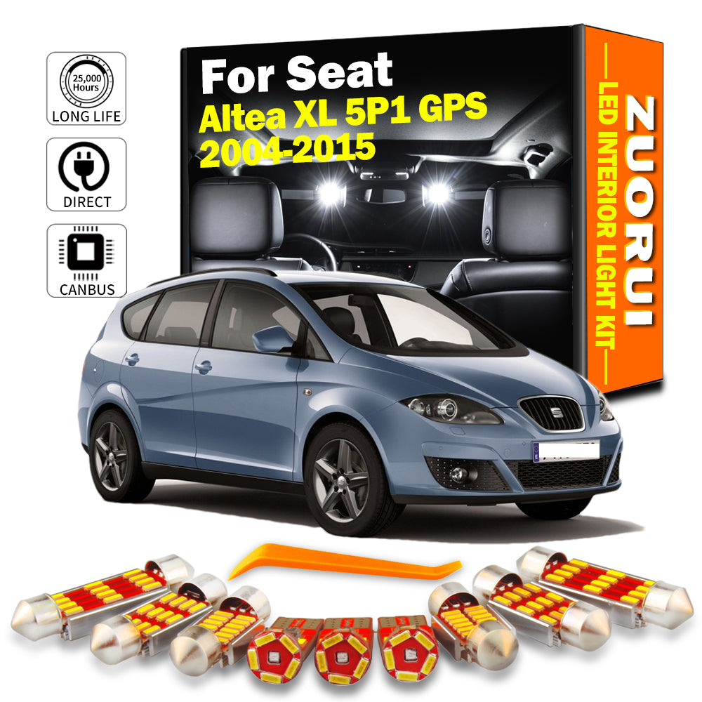 AutoGlowLED Canbus LED Interior Map Light Kit for Seat Altea XL 5P1 2004-2015