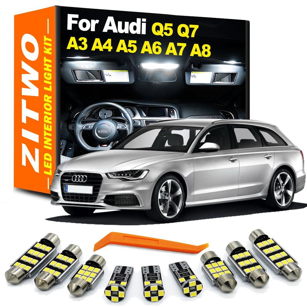 AutoGlowLED No Error LED Interior Light Kit for Audi A3 S3 8L 8P 8V A4 B5 B6 B7 B8 A5 A6 C5 C6 C7 A7 A8 Q5 Q7