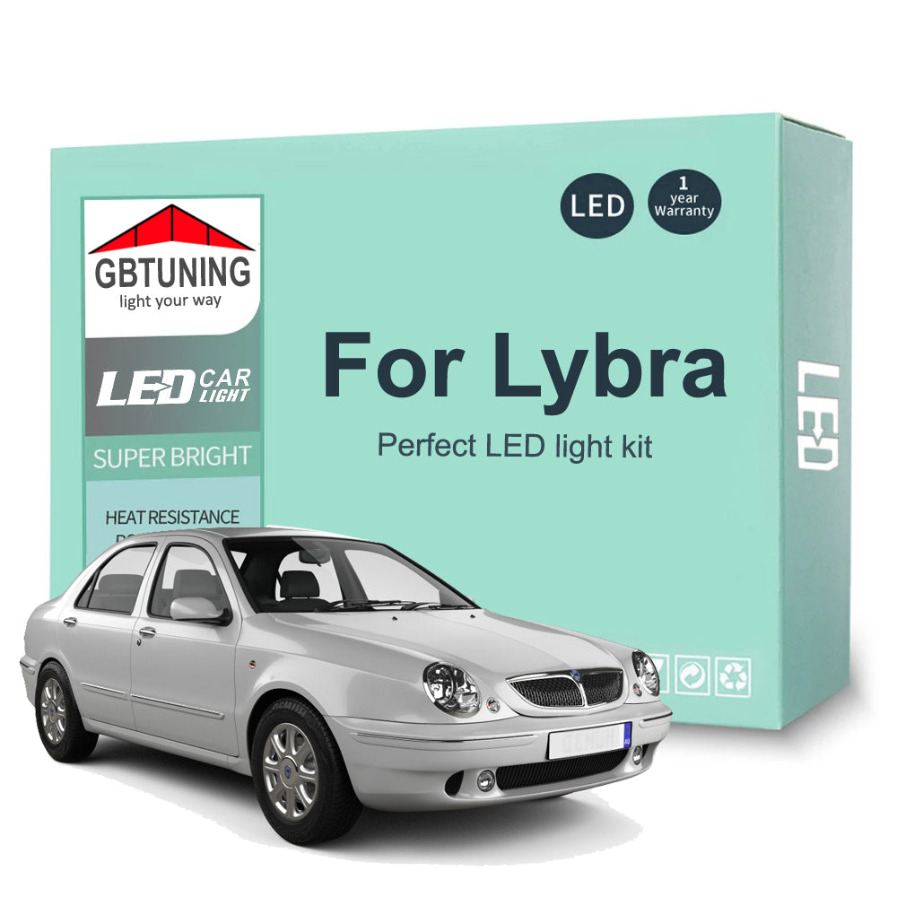 AutoGlowLED 9Pc LED Interior Light Kit for Lancia Lybra 1999-2005 Canbus