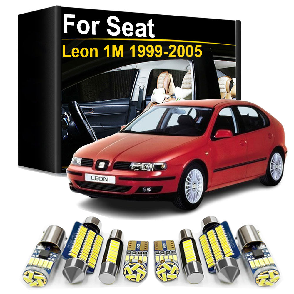 AutoGlowLED 14Pc Canbus Error Free LED Interior Light Kit for Seat Leon MK1 1M 1999-2005