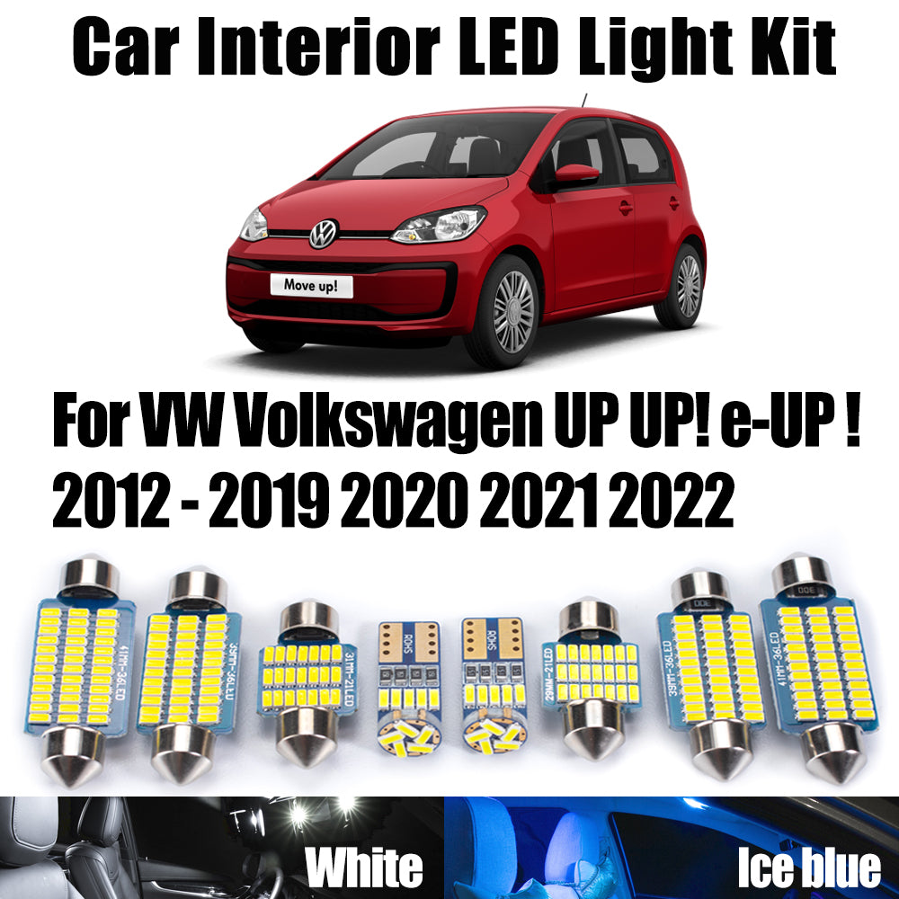 AutoGlowLED 7Pcs Canbus LED Interior Light Kit for VW UP e-UP 2012-2022