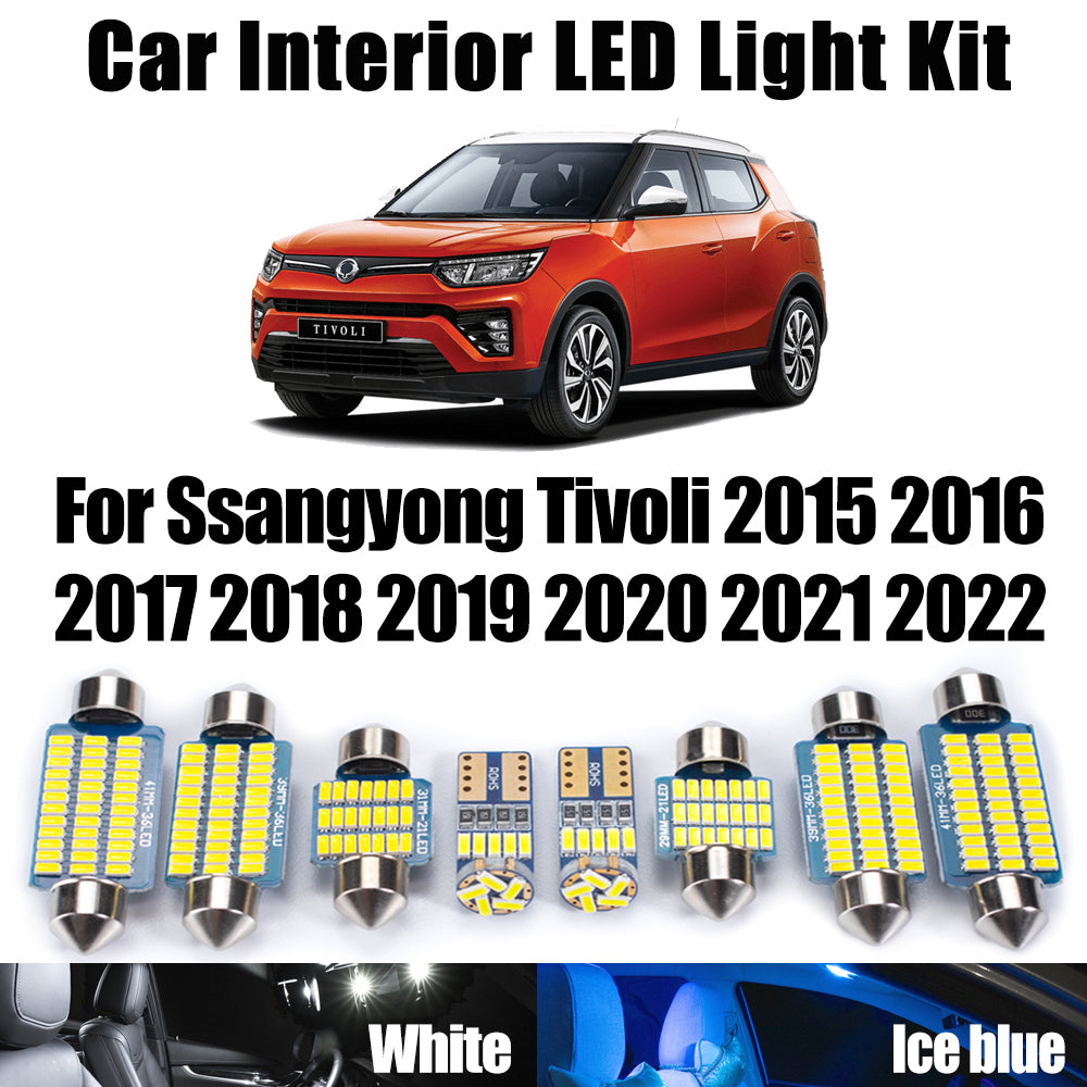 AutoGlowLED Canbus LED Interior Light Kit for Ssangyong Tivoli 2015-2022
