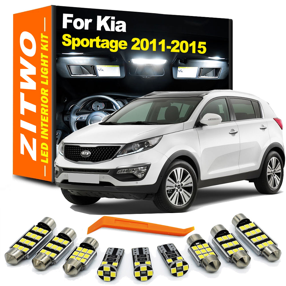 AutoGlowLED LED Interior Light Kit for Kia Sportage 3 MK3 2011-2015 (12 Pcs)