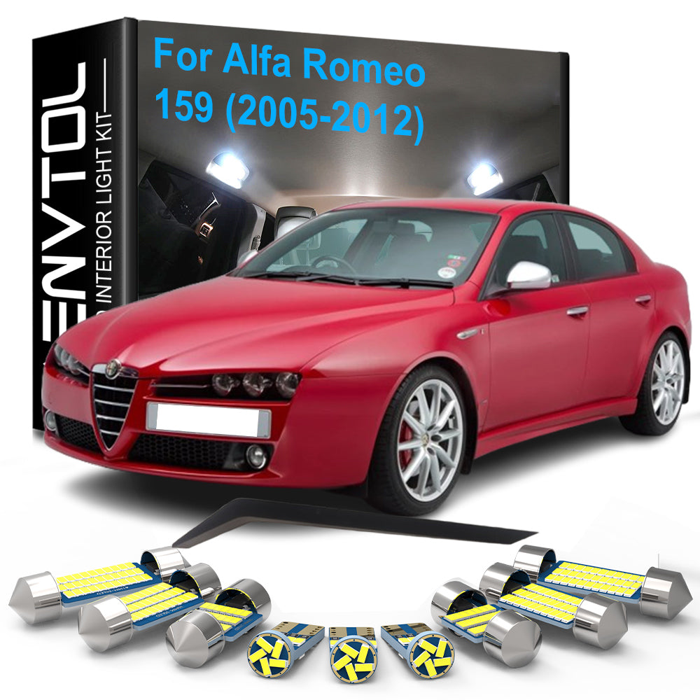 AutoGlowLED 15pc Canbus LED Interior Light Kit for Alfa Romeo 159 2005-2012