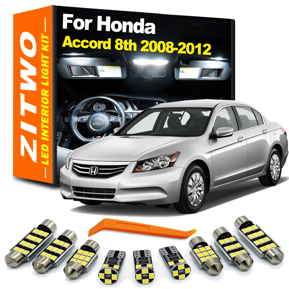 AutoGlowLED 17Pcs LED Interior Light Kit for Honda Accord 8th Gen 2008-2012