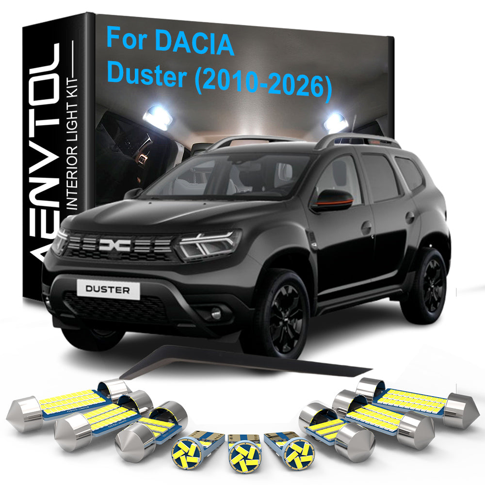 AutoGlowLED 11pc LED Interior Light Kit for Dacia Duster 2010-2026 Canbus