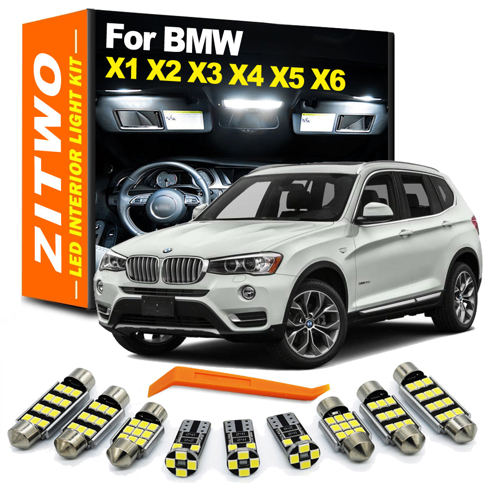 AutoGlowLED Complete Canbus LED Interior Light Kit for BMW X1 X2 X3 X5 X6