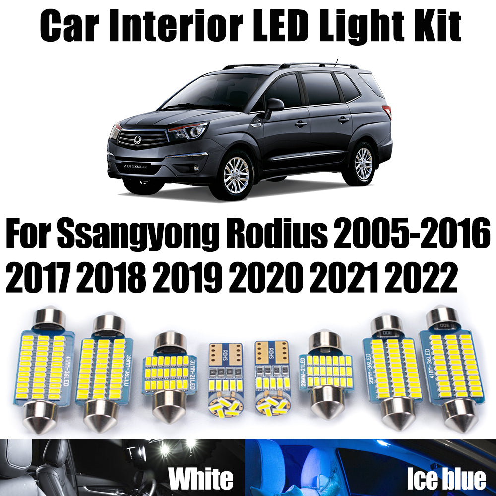 AutoGlowLED LED Interior Light Kit for Ssangyong Rodius 2005-2022 No Error