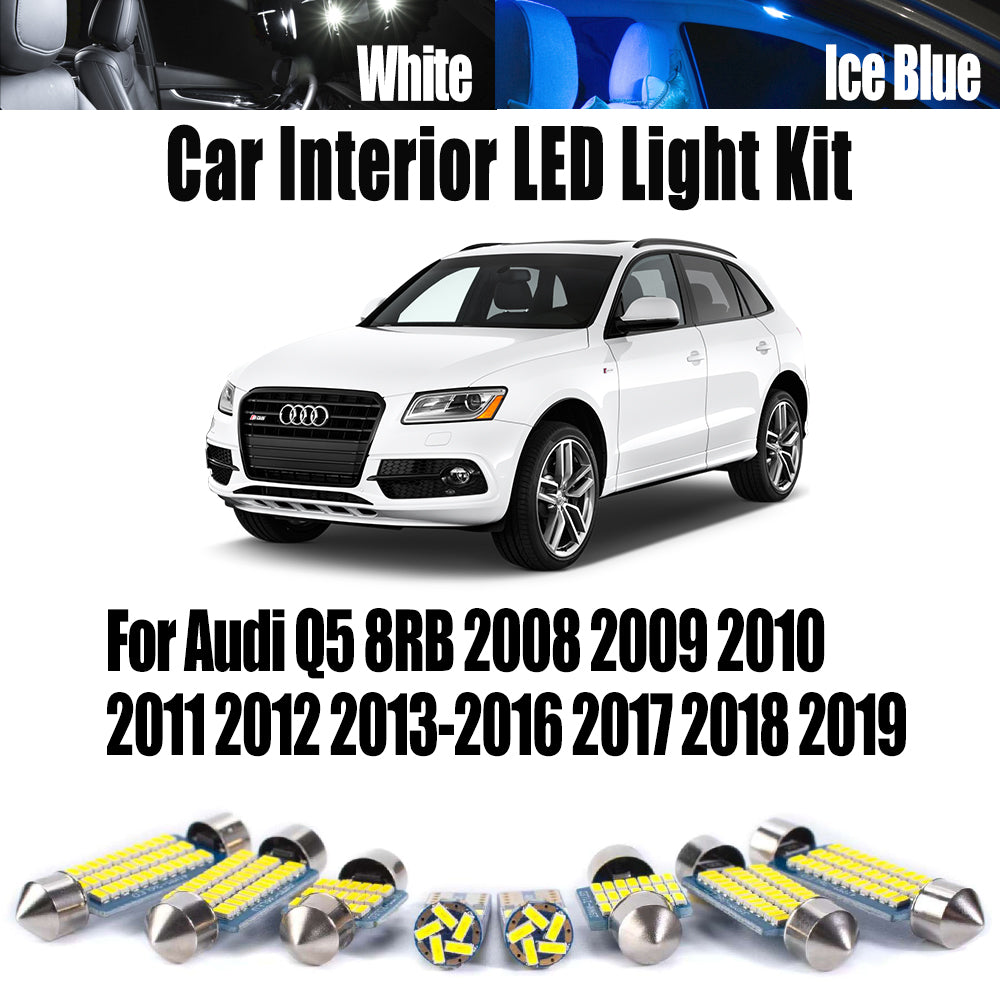 AutoGlowLED 16Pc Canbus LED Interior Light Kit for Audi Q5 8RB 2008-2019