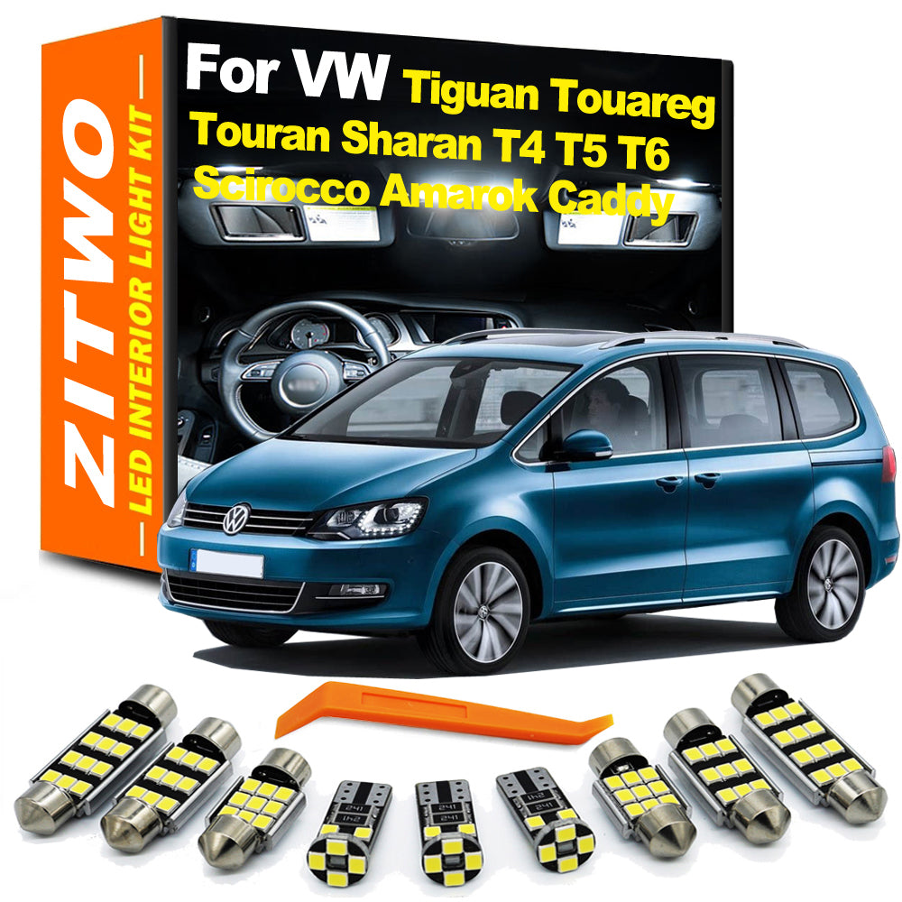AutoGlowLED LED Interior Roof Light Kit for VW Tiguan Touareg Sharan Touran Caddy