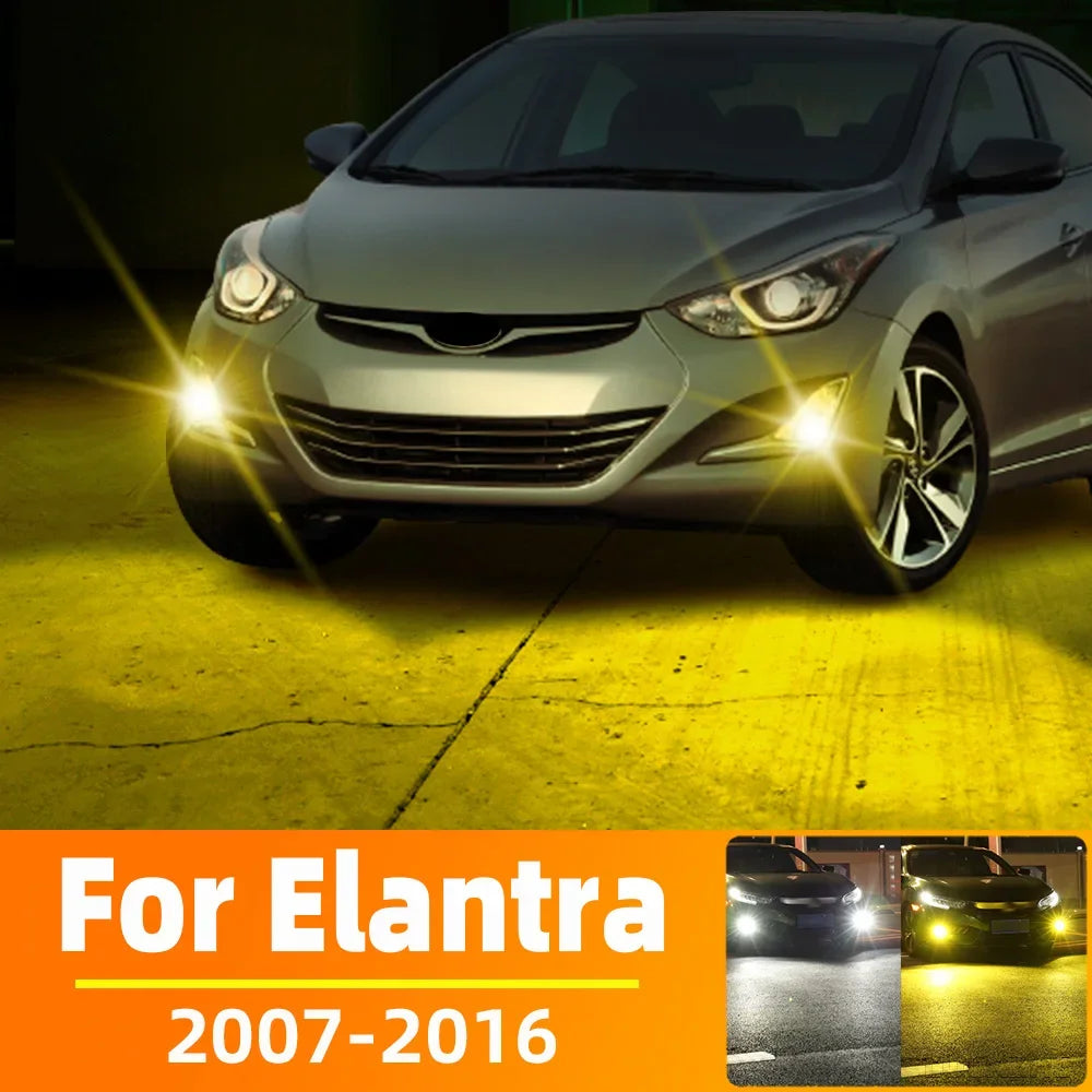 AutoGlowLED LED Fog Light Bulbs for Hyundai Elantra 2007-2016, 2pcs