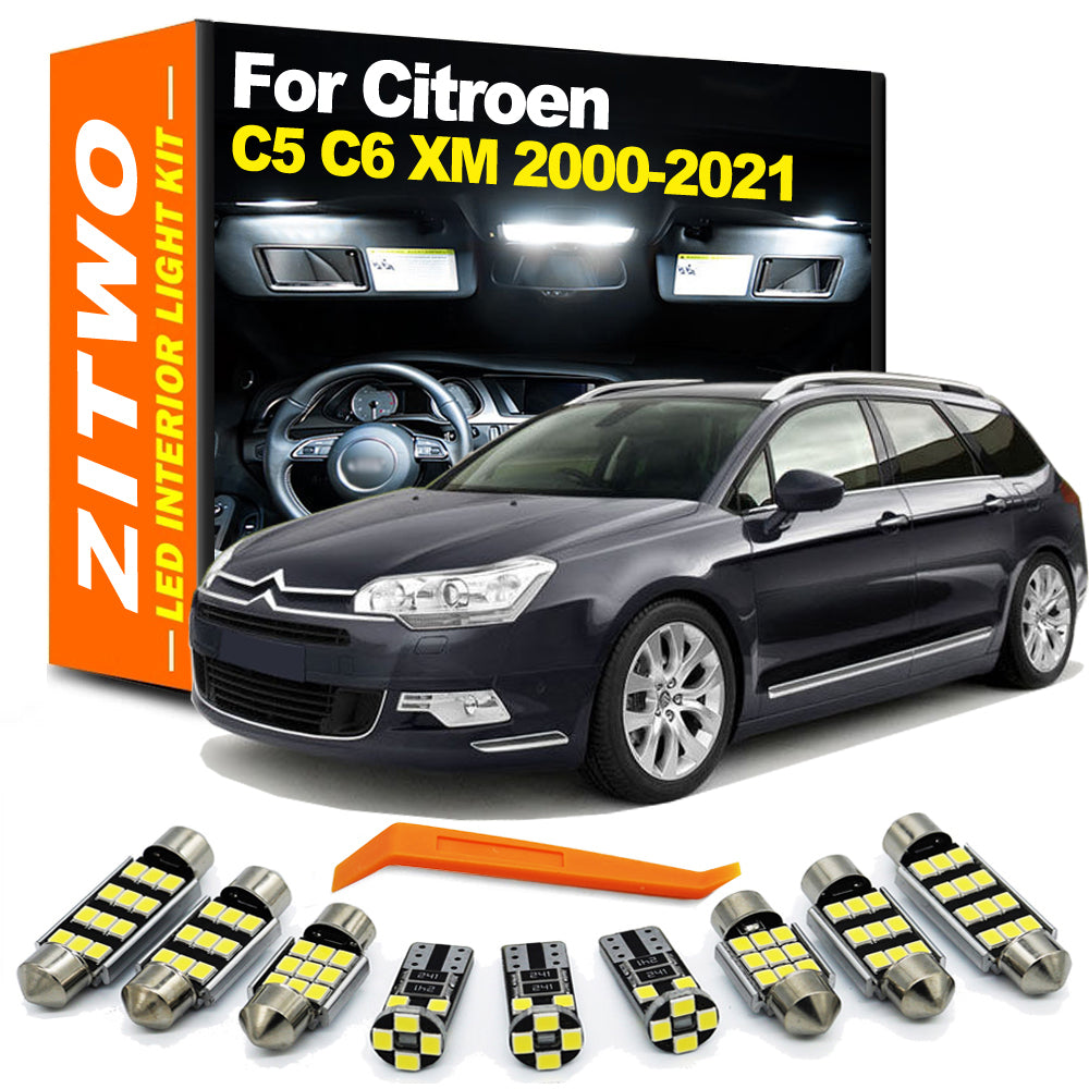 AutoGlowLED Canbus LED Interior Light Kit for Citroen C5 C6 Tourer XM 2000-2021