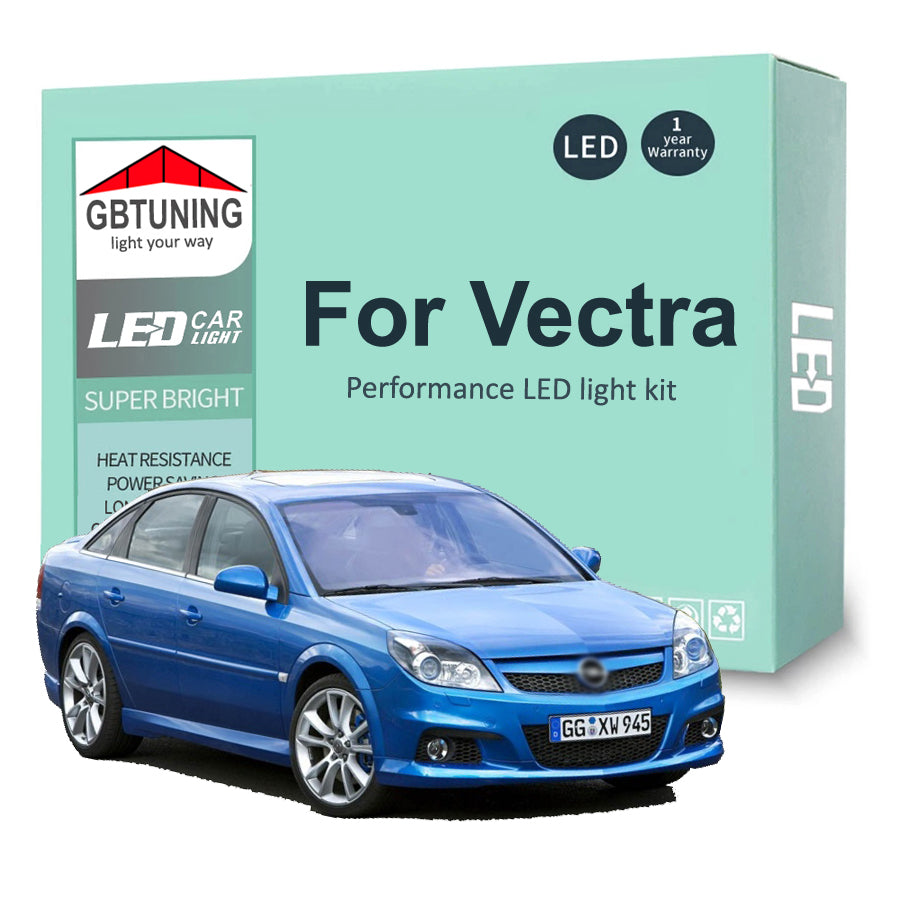 AutoGlowLED 11Pc LED Interior Light Kit for Vauxhall Opel Vectra C 2003-2008 Canbus