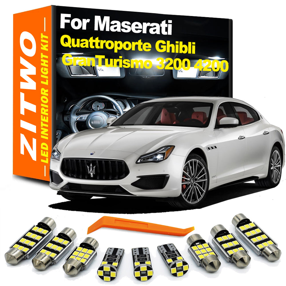 AutoGlowLED LED Interior Light Kit for Maserati Quattroporte, Ghibli, GranTurismo