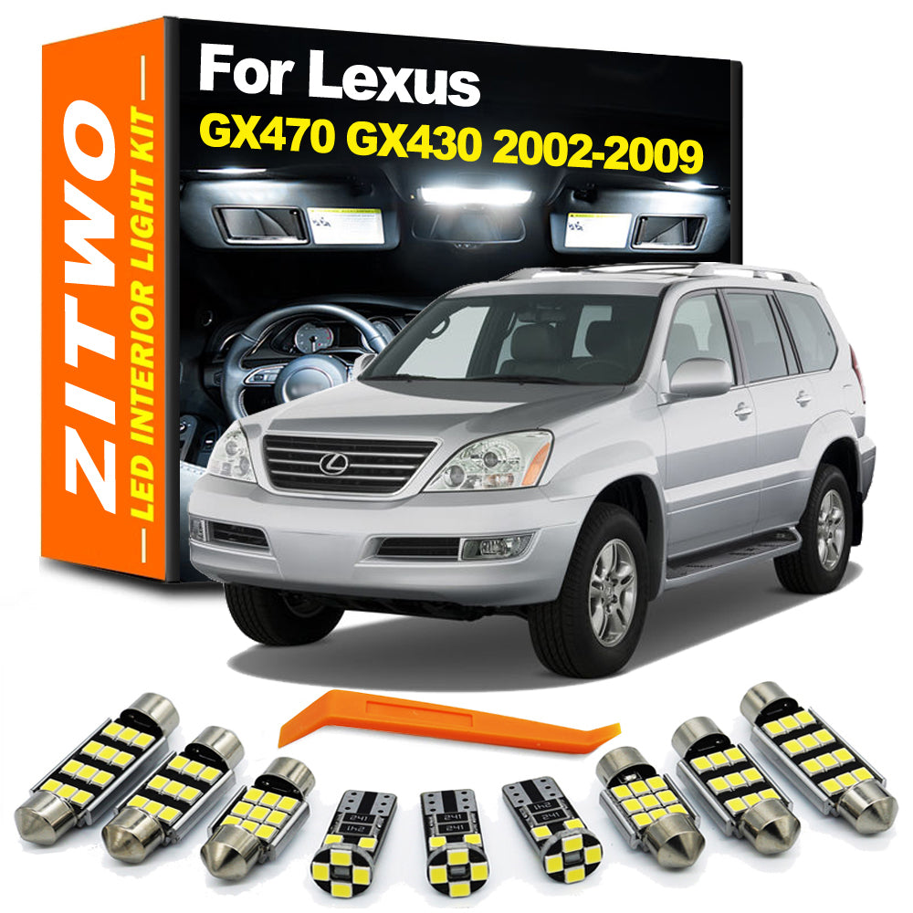 AutoGlowLED LED Interior Light Kit for Lexus GX470 2002-2009 (18 Pcs)