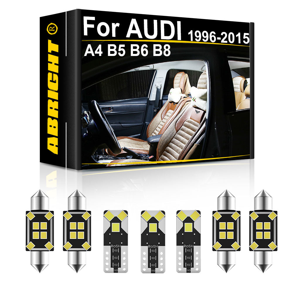 AutoGlowLED LED Interior Light Kit for Audi A4 B5 B6 B8 Sedan Avant Canbus