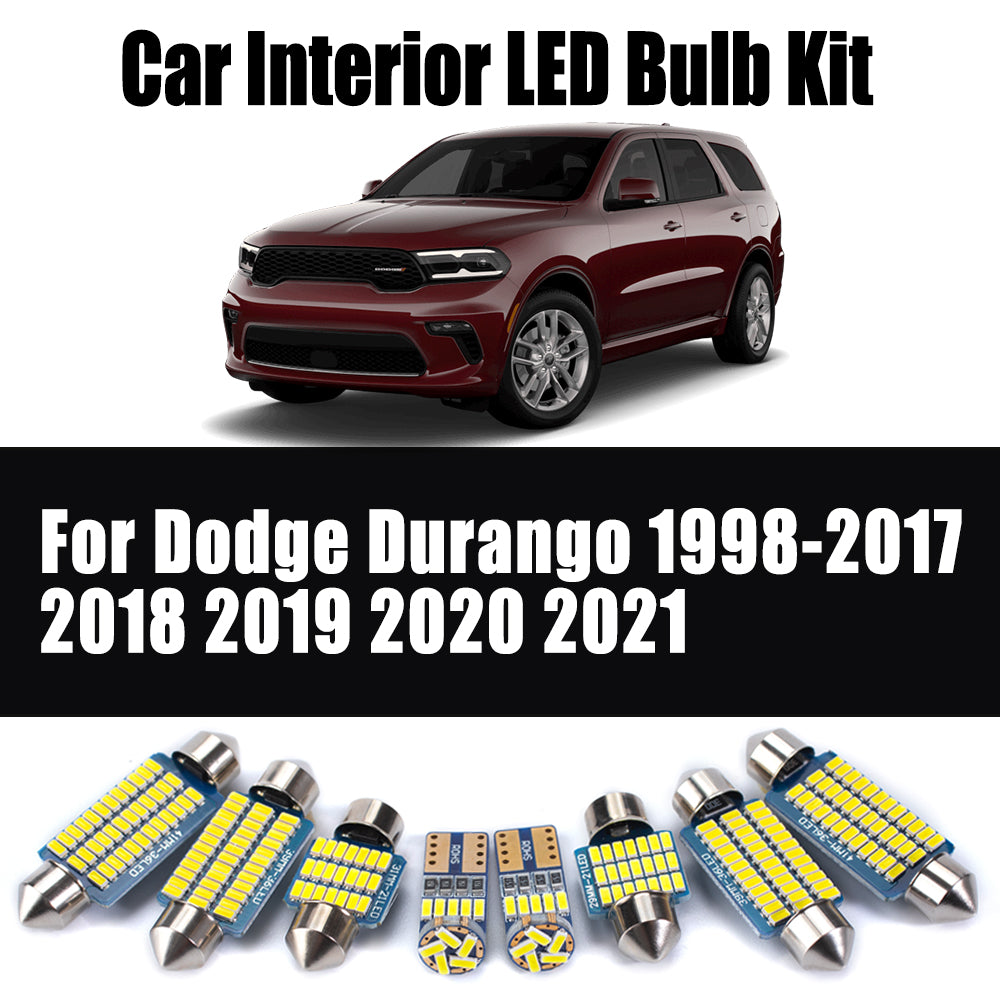 AutoGlowLED Canbus LED Interior Light Kit for Dodge Durango 1998-2021 No Error