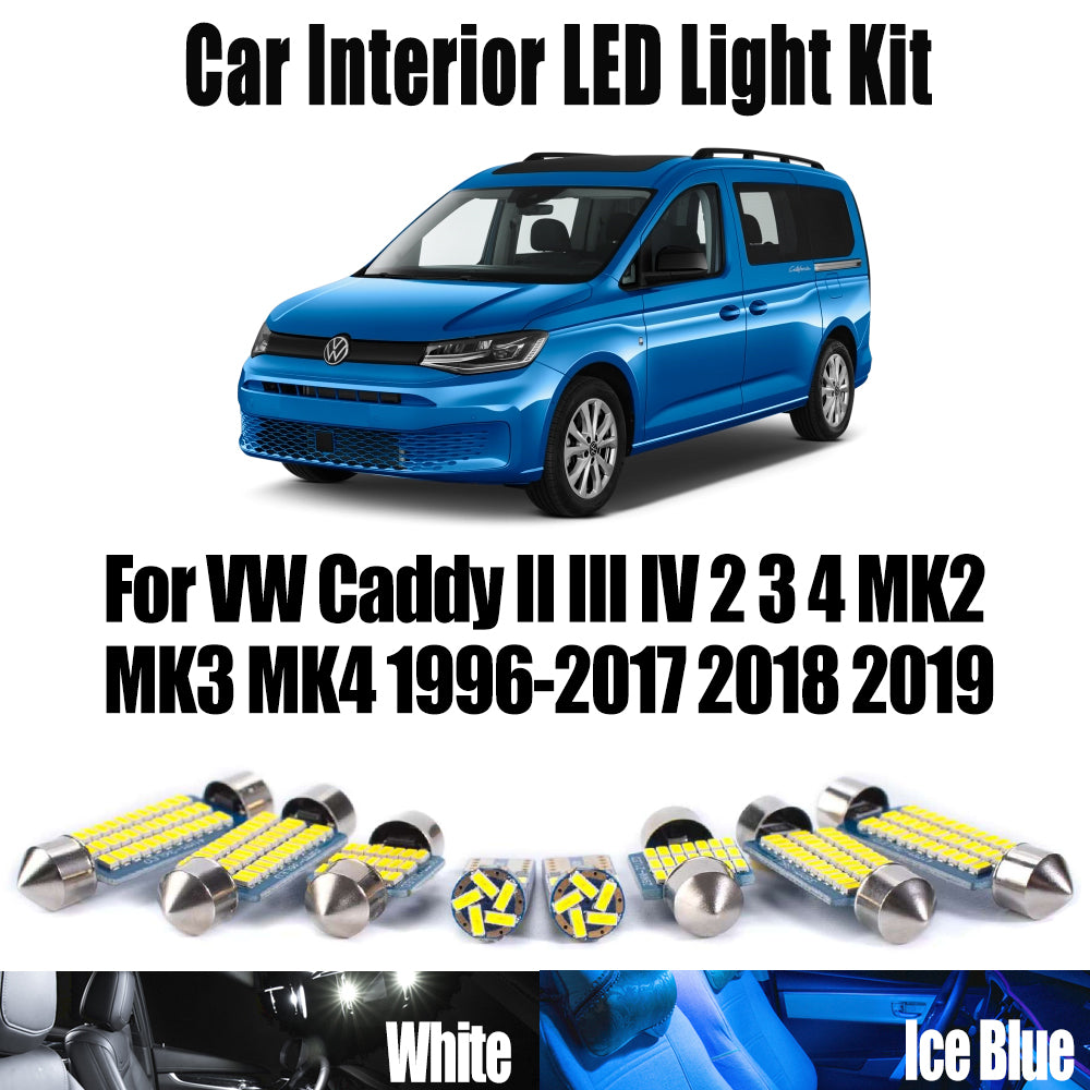 AutoGlowLED Canbus LED Interior Light Kit for VW Caddy II III IV 1996-2019
